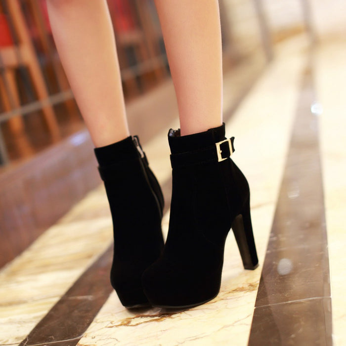 Women's Martin Boots Thick Block Heel