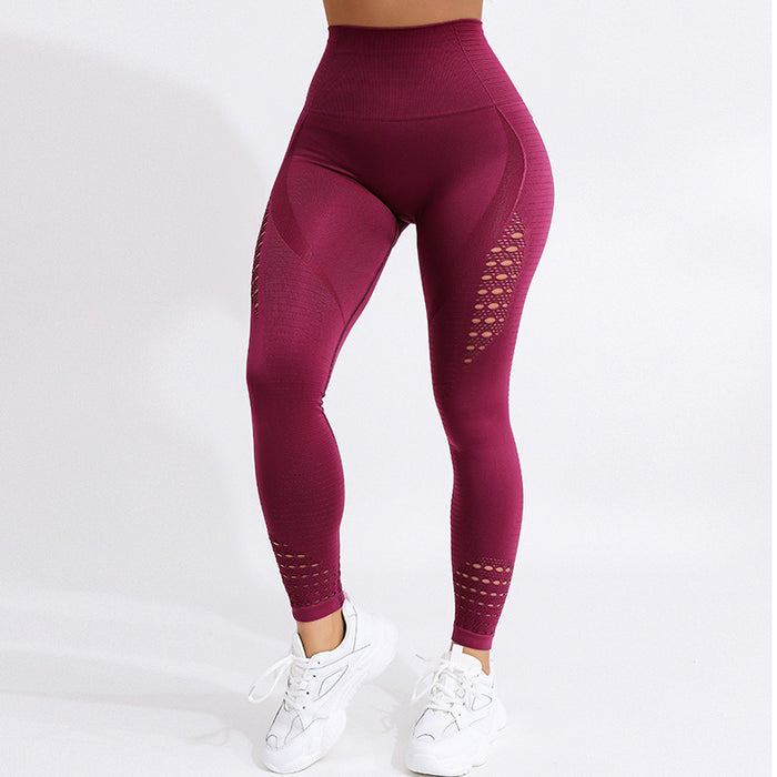 Women's Mesh-Panel Cropped Yoga Pants