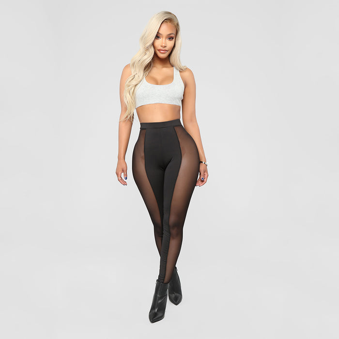 Women's Mesh-Panel Slim-Fit Leggings
