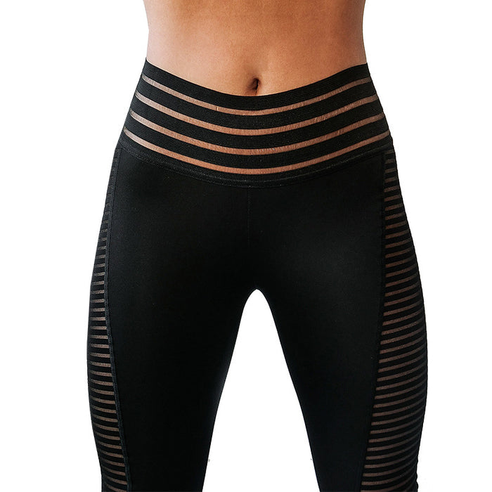 Women's Mesh Stitch High Waist Yoga Pants