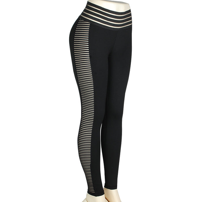 Women's Mesh Stitch High Waist Yoga Pants
