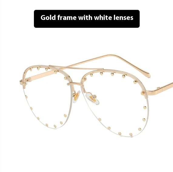 One Size / Gold Frame Transparent Lens