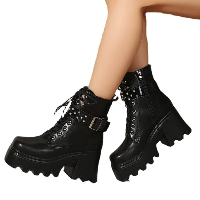 Women's Mid-Heel Platform Boots