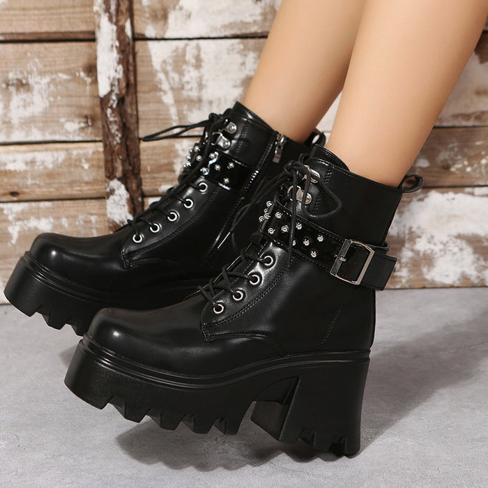 Women's Mid-Heel Platform Boots