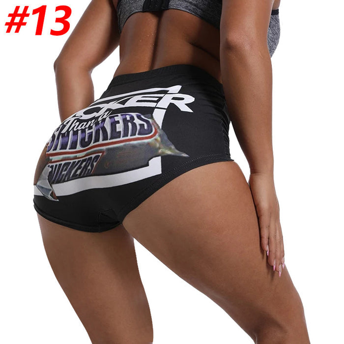 Women's Novelty Graphic Print High Waist Shorts | 14 Prints | S–3XL