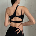 Women's One-Shoulder Yoga Sports Bra Vest