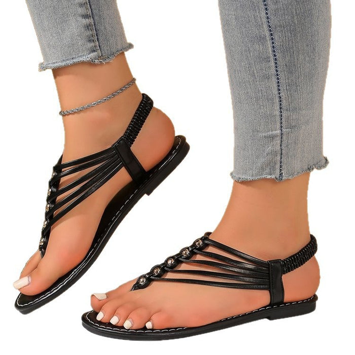 Women's Open-Toe Elastic Cuff Sandals