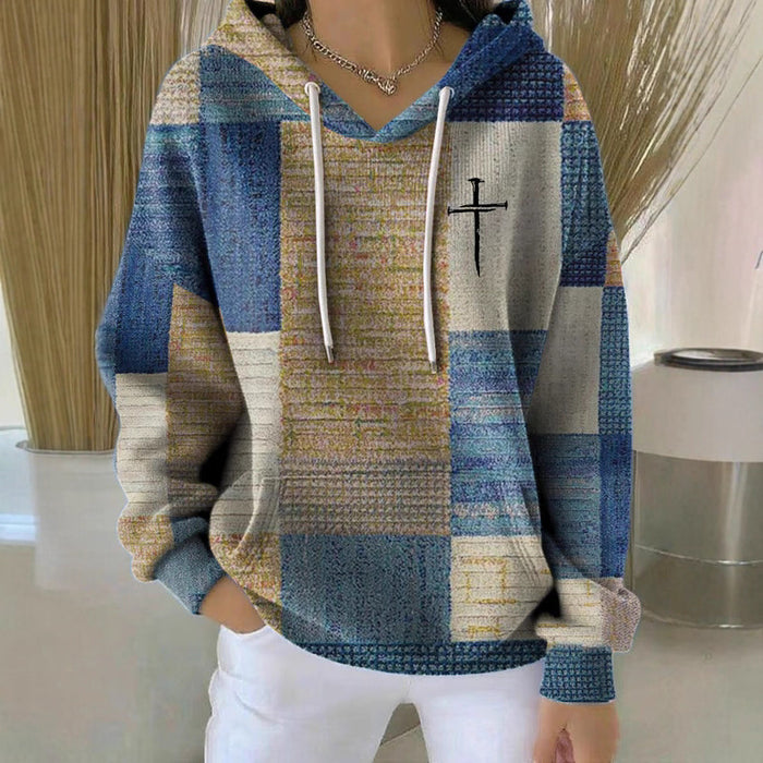 Women's Plaid Casual Hoodie