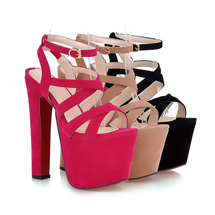 Women's Platform Open-Toe Casual High Heels