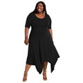 Women's Plus Size Irregular Hem Fashion Dress