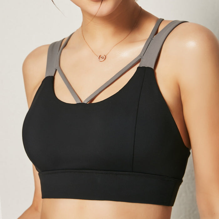 Women's Quick-Dry Gathering Shockproof Sports Bra