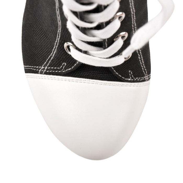 Women's Round Toe High Platform Denim Lace-up Ankle Boots