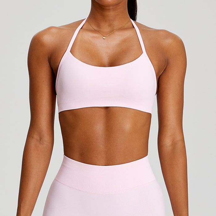 Women's Seamless Thin-Strap Sports Bra Outdoor and Active Support