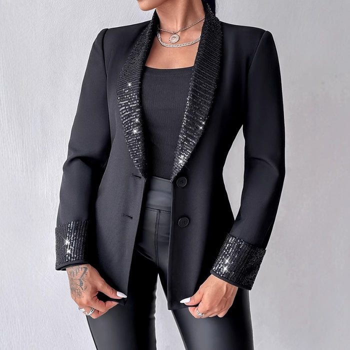 Women's Sequin-Stitched Suit Blazer