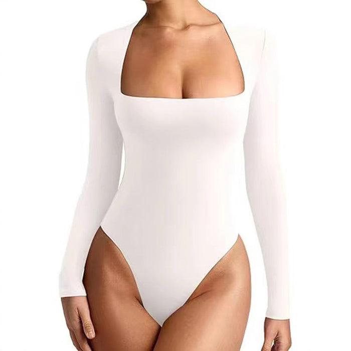 Women's Sexy Square-Neck Top for Fall & Winter