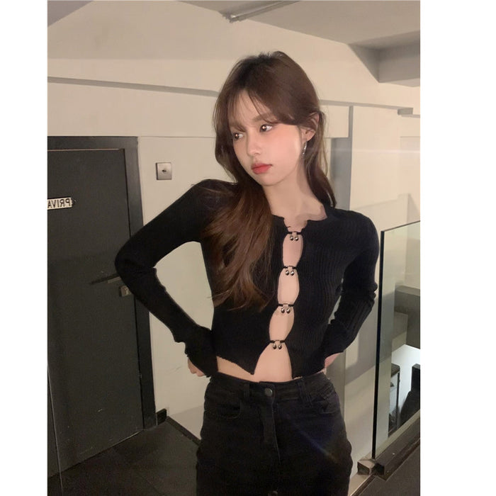Women's Short Knitted Cropped Sweater