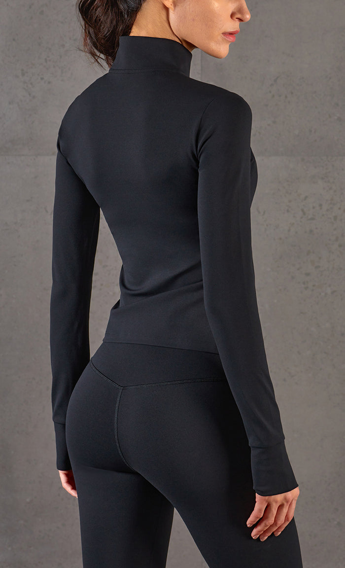 Women's Slim Fit Zip-Up Stand Collar Sports Jacket