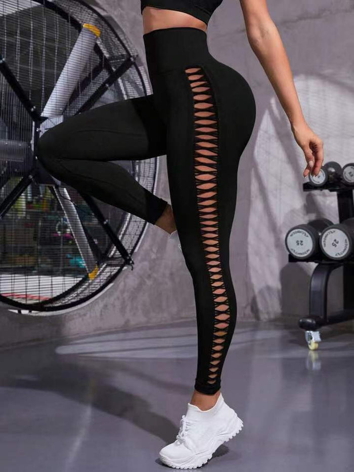 Women's Solid Color High-Waist Yoga Pants