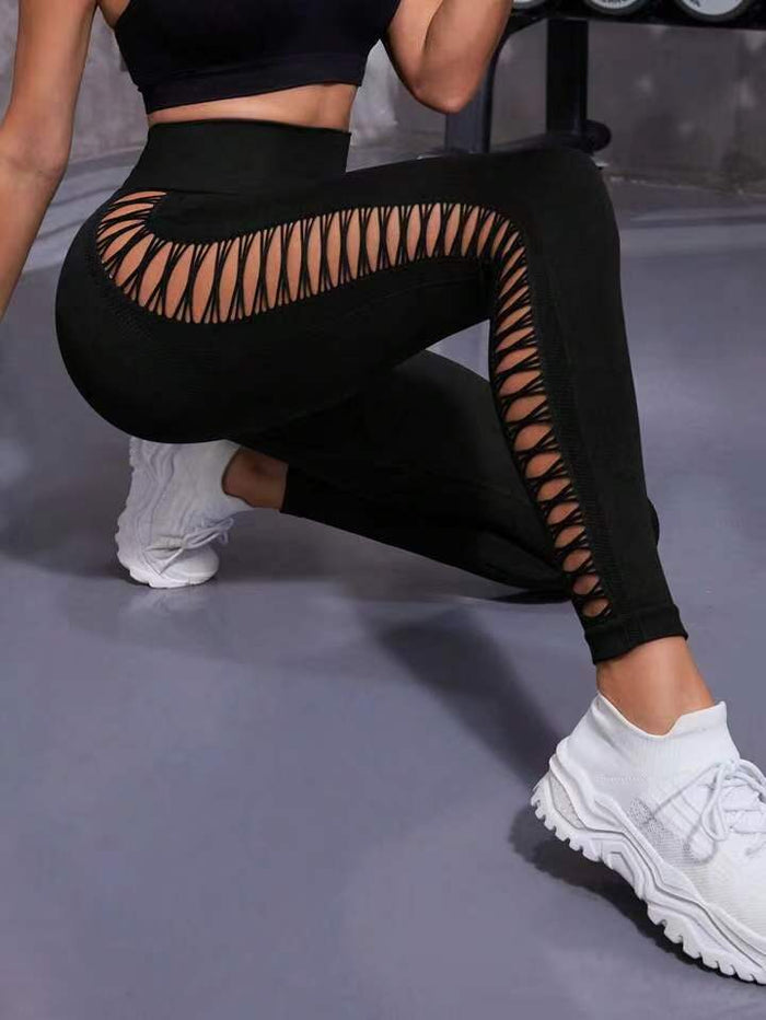 Women's Solid Color High-Waist Yoga Pants
