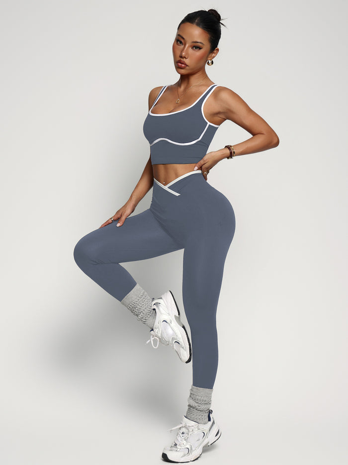 Women's Sports Bra and Yoga Pants Two-Piece Outfit