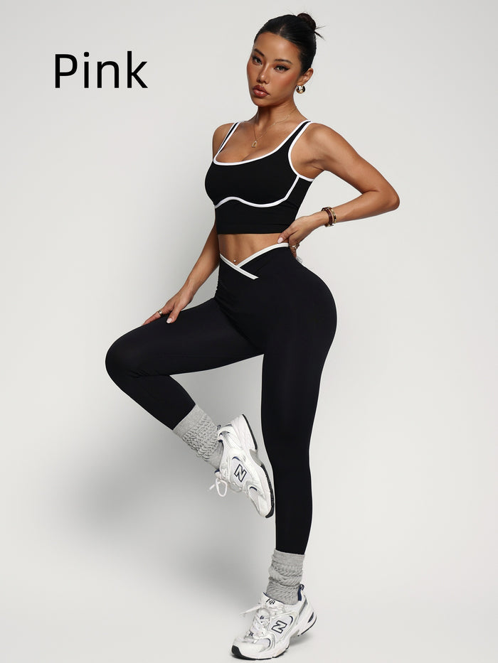 Women's Sports Bra and Yoga Pants Two-Piece Outfit