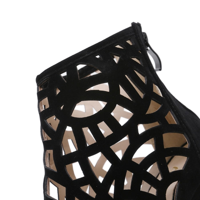 Women's Stiletto Platform Sandals | Super High Heel | Breathable | Black
