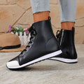 Women's Stylish Side-Zip Flat Ankle Boots