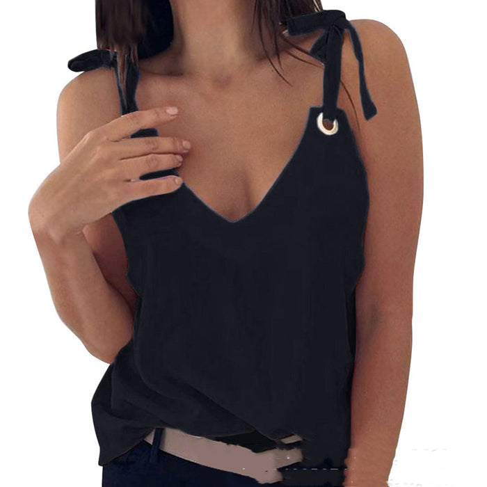 Women's Summer Chiffon V-Neck Suspender Vest Top