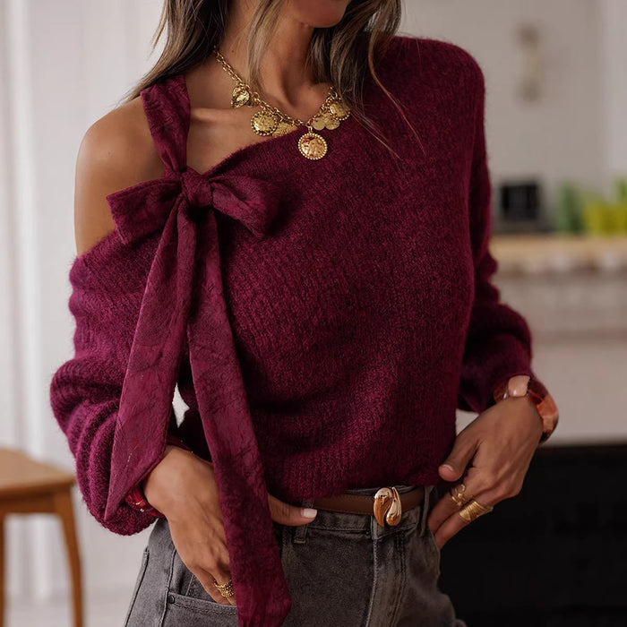 Women's Timeless Solid-Color Relaxed Sweater.