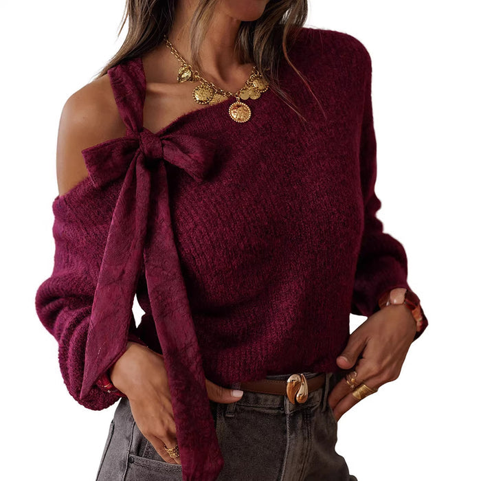 Women's Timeless Solid-Color Relaxed Sweater.