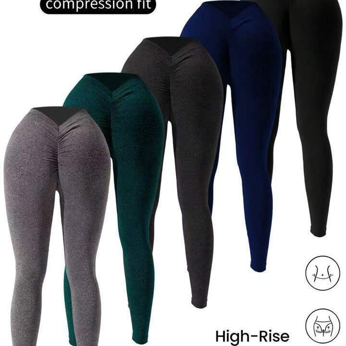 Women's V-Waist Double Hip-Lift Running Training Tights