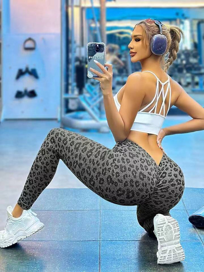 Women's V-Waist Double Hip-Lift Running Training Tights