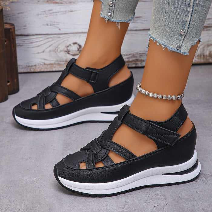 Women's Velcro Platform Wedge Sandal