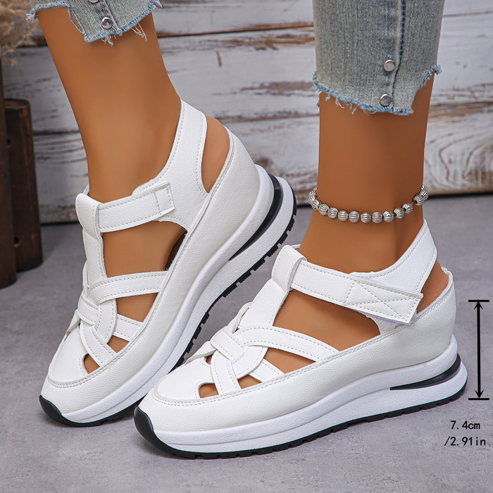 Women's Velcro Platform Wedge Sandal