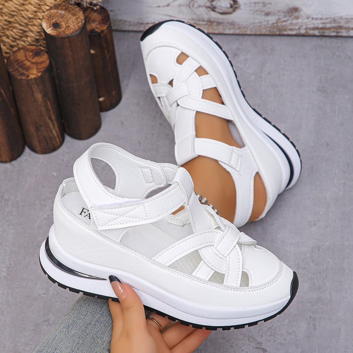 Women's Velcro Platform Wedge Sandal