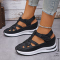 Women's Velcro Platform Wedge Sandal