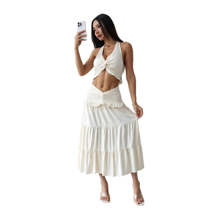 Women's Vest Top & High Waist Long Skirt Set