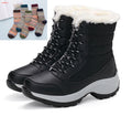 Women's Waterproof High-Shaft Snow Boots With Plus Velvet Lining