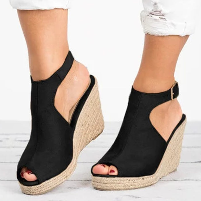 Women's Wedge Platform Open-Toe Multi-Strap Sandals