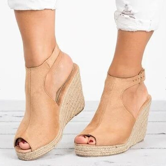 Women's Wedge Platform Open-Toe Multi-Strap Sandals