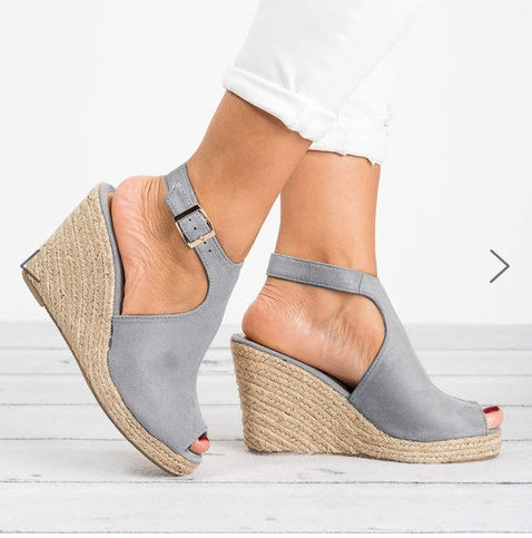 Women's Wedge Platform Open-Toe Multi-Strap Sandals