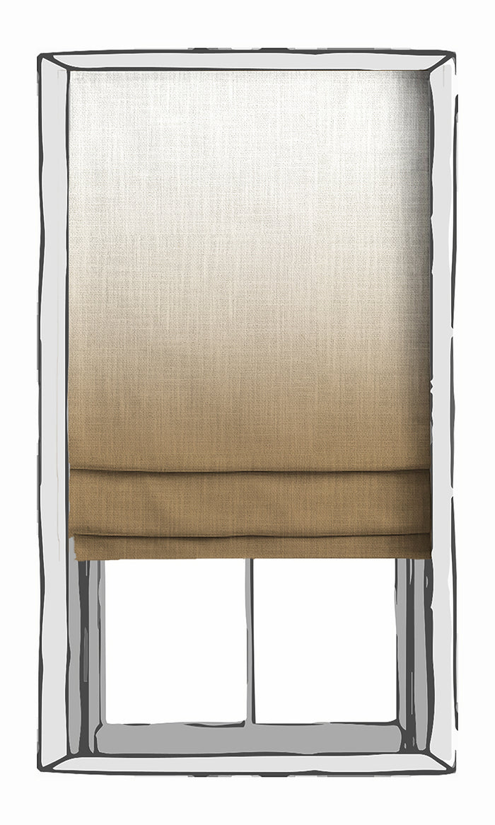 2-Tone Ombre Curtains for Living, Bedroom, Kitchen, Bathroom (Brown)