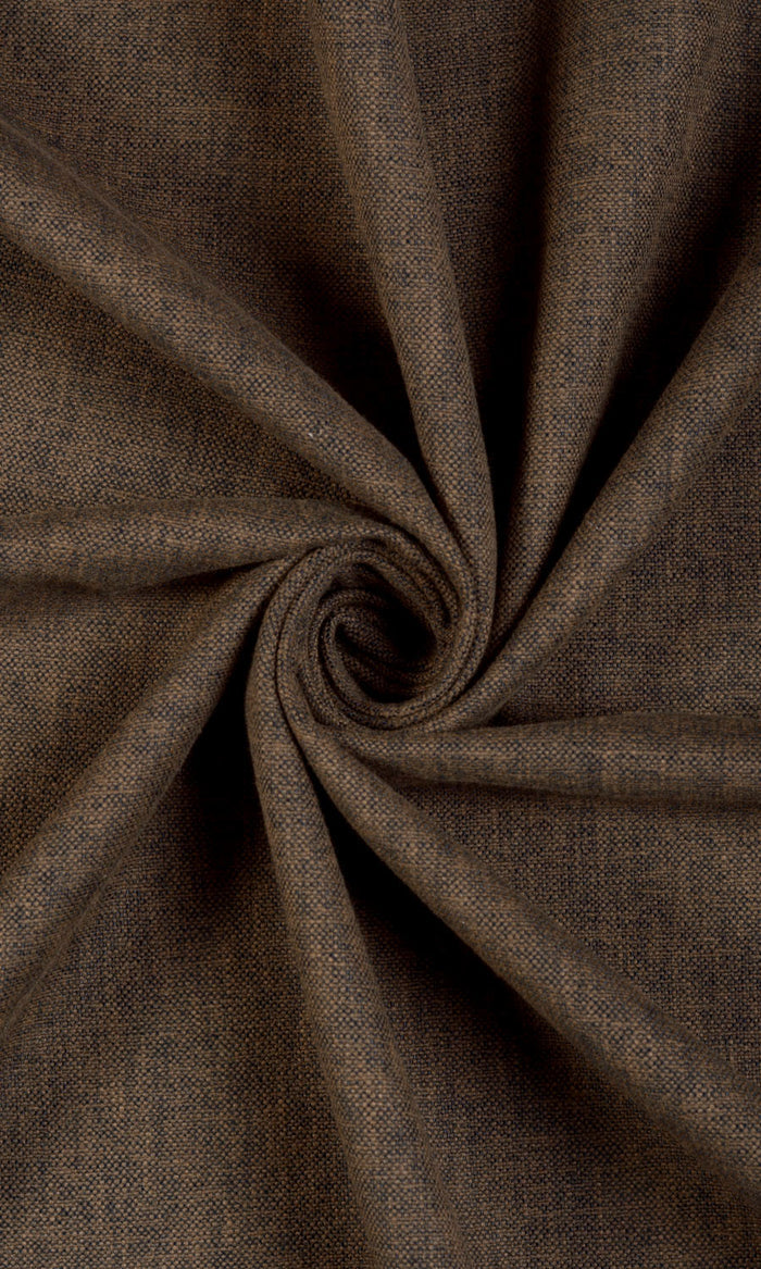 Poly-Linen Home Décor Fabric By the Metre (Umber Brown/ Cedar Brown)