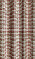 Houndstooth Patterned Home Décor Fabric By the Metre (Red & Brown)