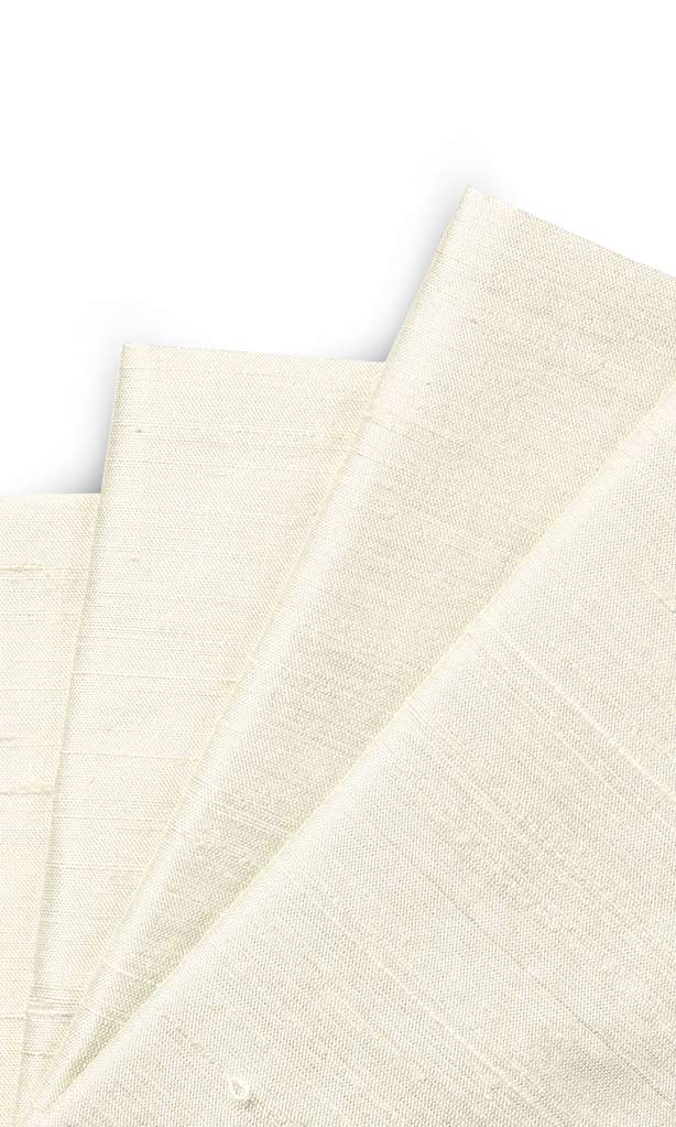 Dupioni Silk Curtains for Living, Bedroom, Kitchen, Bathroom (Cream/ Off-White)