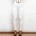 X-Cross Scrunch Fashion Leather Leggings | Bum Lift Push-Up Ankle Leggings