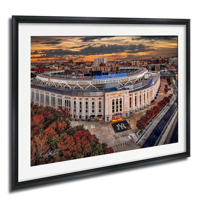 Yankee Stadium Wall Art, Autumn Baseball Decor, Special Edition
