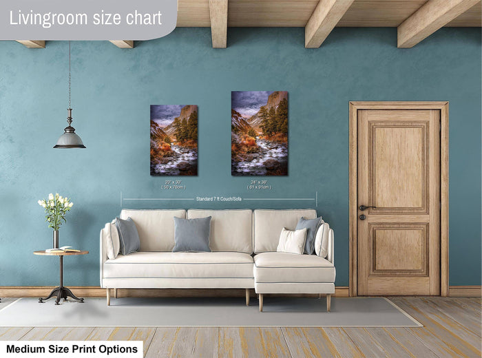 Yellowstone National Park Print, Autumn River Landscape Art Print