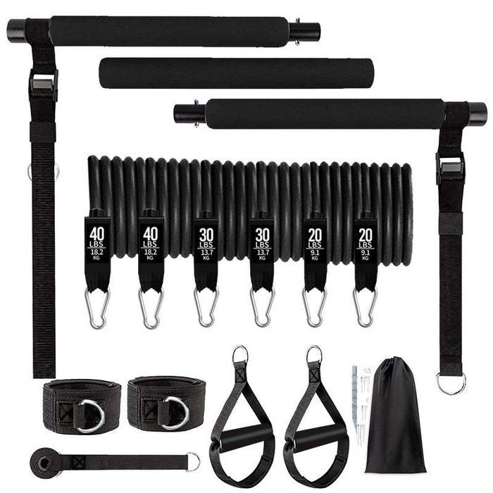Yoga Gymnastic Bar 180 Pounds Reinforced Resistance Band Pull Rope Set