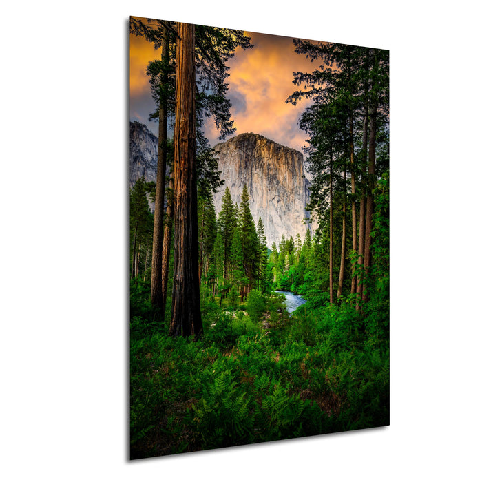 Yosemite Landscape Print, El Capitan Sunrise, Merced River Decor